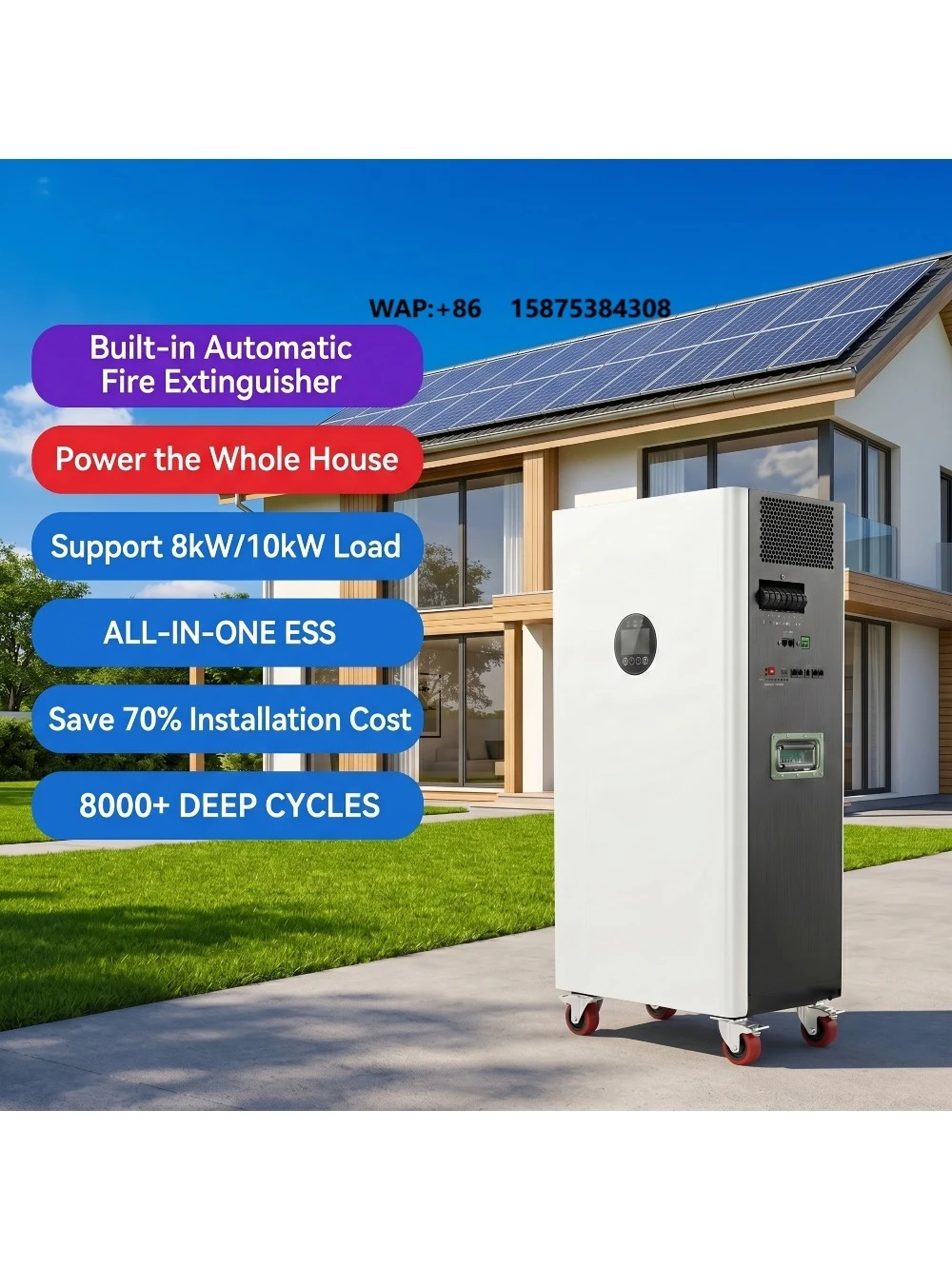 High Efficiency 51.2V 200Ah Integrated Solar System Factory Direct Integrated Solar System High Efficiency All In One ESS High E