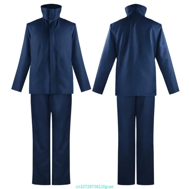 الدب دن أنيمي Jujutsu Kaisen Gojo Satoru بلايز السراويل لصقة عين الباروكات مجموعة تأثيري حلي الكبار رجل موحد البدلة Carni جديد 2025