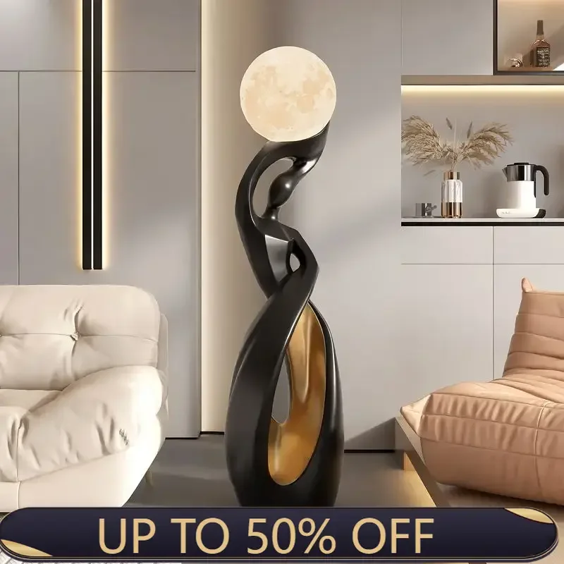 Aesthetic Miniature Luxury Art Figurines Creative Miniatures With Night Light Modern Sofa Beside Home Decoration Funny Gifts