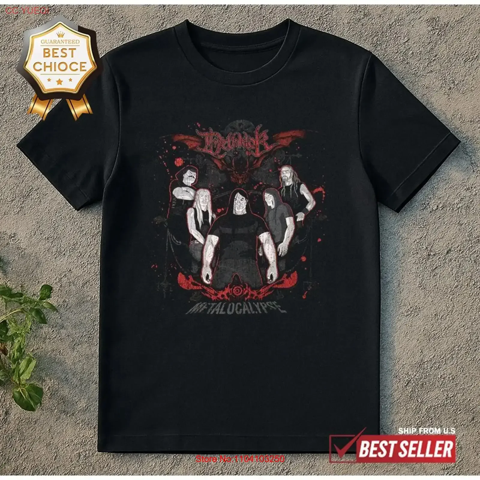 Metalocalypse Dethklok Band T Shirt F4447 vintage Washed Soft Top For Everyday Wear fashion Stylish Versatile graphic homme