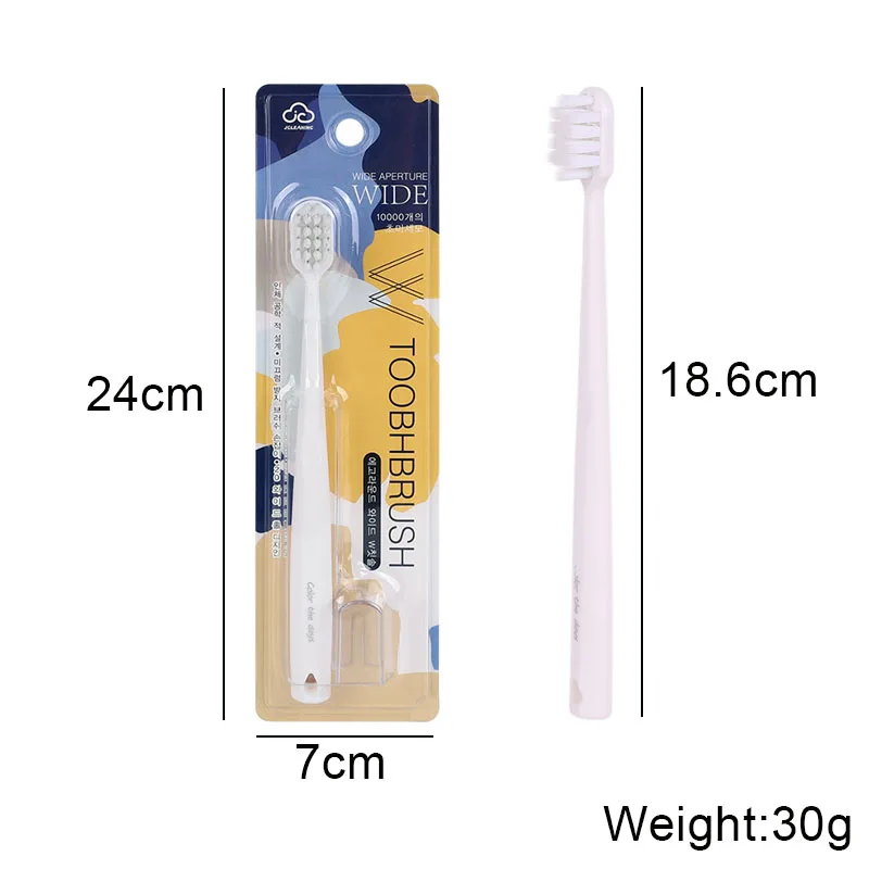 Square Shaped Holes Super Soft Adults Toothbrush Household Solid Color Independent Packaging Couple Tooth Brush Teeth Cleaning