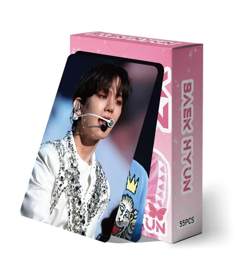 55Pcs/Set Boy Idol Baekhyun New Album Series Lomo Cards HD Printd Photocards SeHun KAI SUHO ChanYeol XIUMIN Chen Fans Gifts