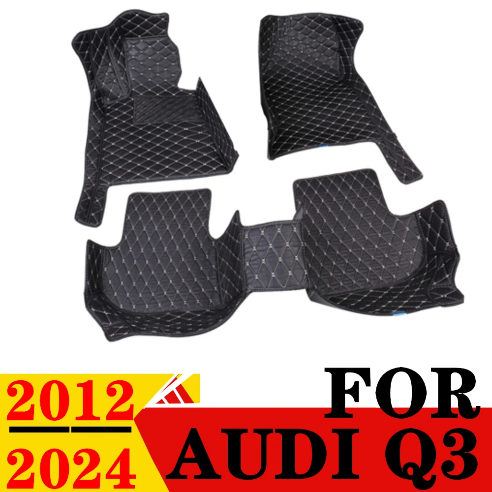 

Автомобильные коврики для AUDI Q3 2024 2023 2022 2021 20 2019 2018 2017-2012, подходят под заказ, передняя и задняя напольная подкладка, накладки на ножки, коврик