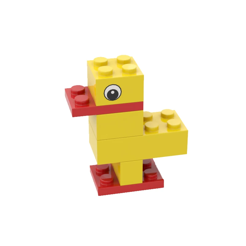 1Pcs Small Animal Yellow Build A Duck Building Blocks Mini Action Figure Toys