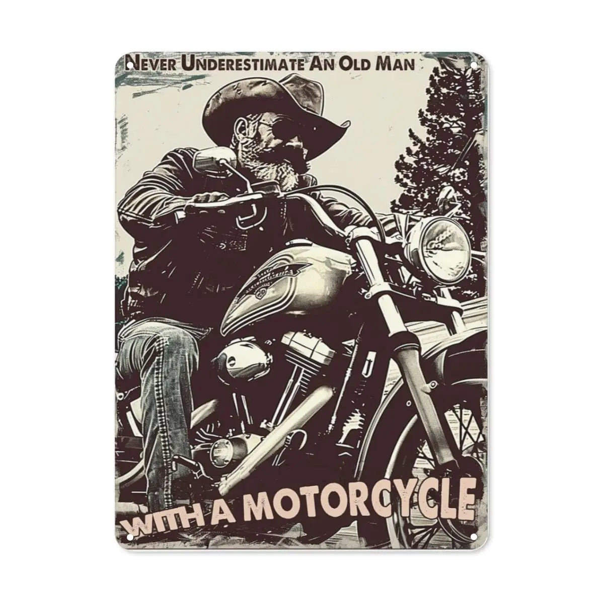 Motorcycle Sign - Motorcycle Metal Sign Gifts For Motorcycle Riders Men Farmhouse Home Bar Garage Man Cave Wall Art Gift 8x12 In