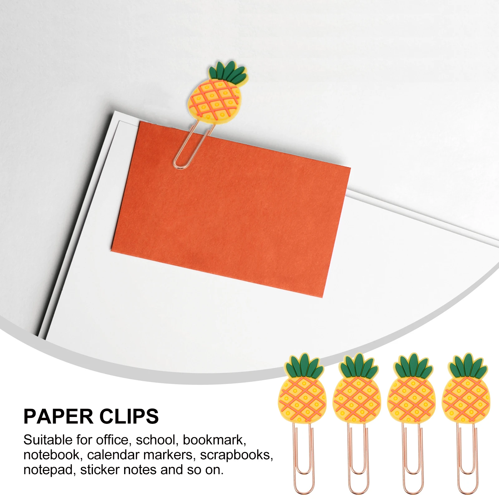 

20 Pcs Cartoon Avocado Bookmarks Silicone Paper Clips Practical Office Supplies Lightweight Portable Gifts For Children