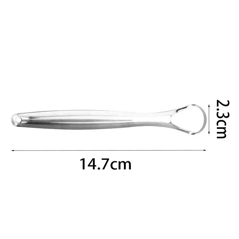 1/2Pcs Reusable Stainless Steel Useful Tongue Scraper Cleaner Fresh Breath Cleaning Coated Tongue Oral Hygiene Care Tools