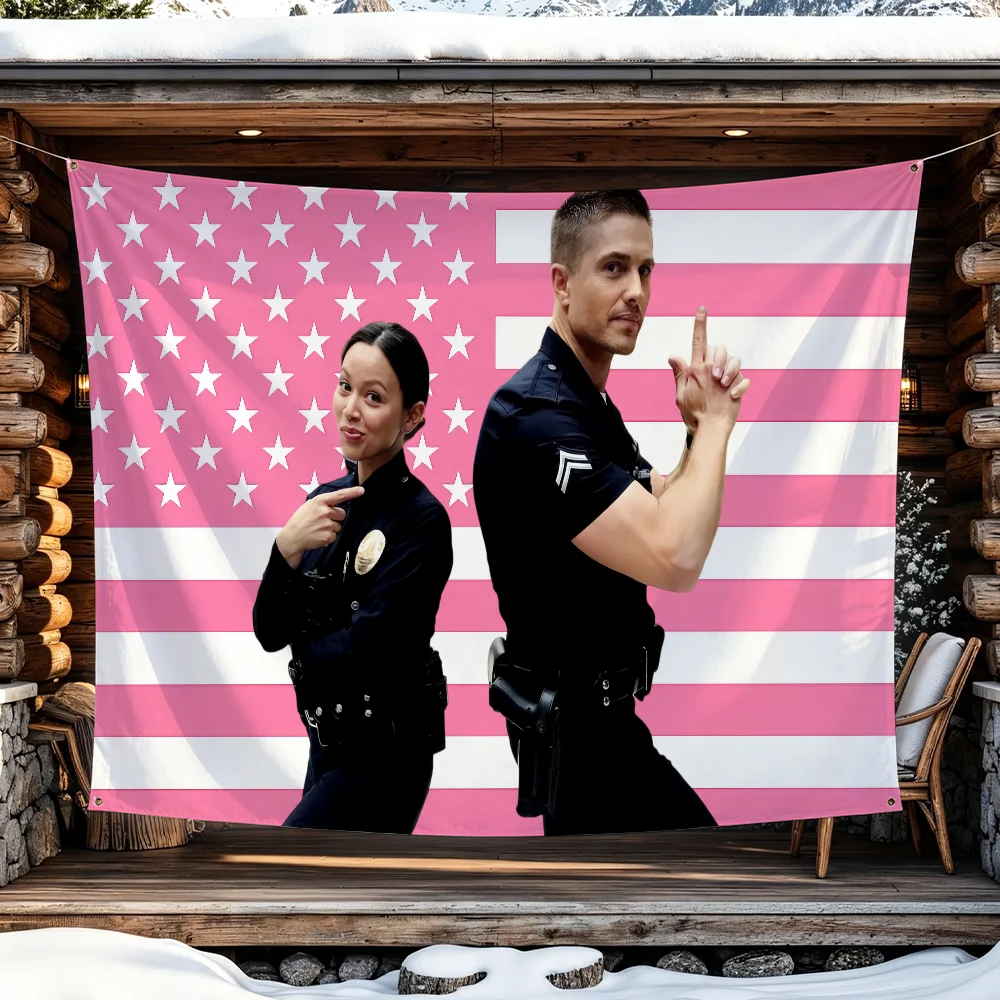 The Rookie Lucy Chen and Tim Bradford flag Advertising Banner for Camping Decoration Outdoor & Garage Wall Hanging Decorations