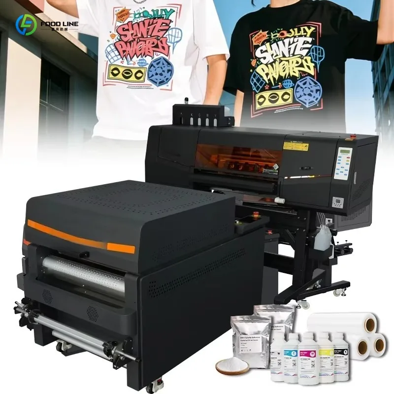 Customized I3200 Dual-Head Digital 60cm DTF T-Shirt Printer with Powder Shaker New Condition 1-Year Warranty Pigment Ink