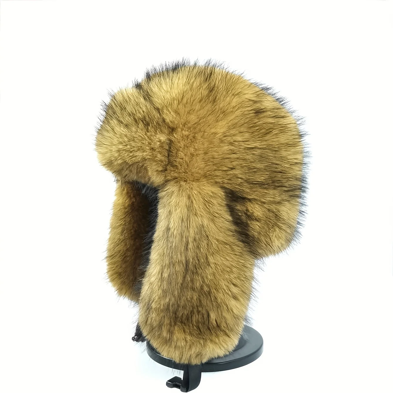 Vintage Faux Fur Ushanka - Warm Ear Flap Hat for Skiing, Hiking & Daily Use. Durable & Classic Style with Hook-and-Loop Closure.