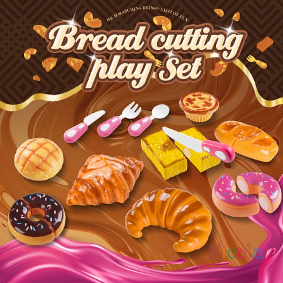 Conjunto de festa de chá de comida rápida fingir jogar brinquedos de comida de cozinha de plástico para crianças corte de frutas e brinquedo de festa de chá com sobremesas realistas