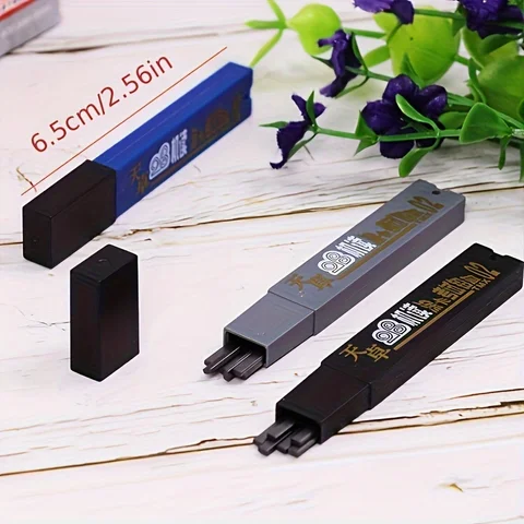 3 простых карандаша и 48 грифелей, механический карандаш 2B с черным грифелем, грифель не требует заточки (смешанные цвета) карандаш без заточки отзывы - №3