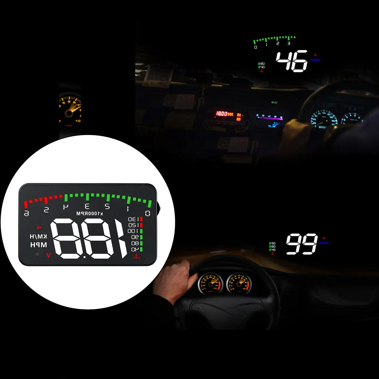 

3.5" Auto HUD Display Car Projector A900 OBD2 Speed Fatigue Measurement