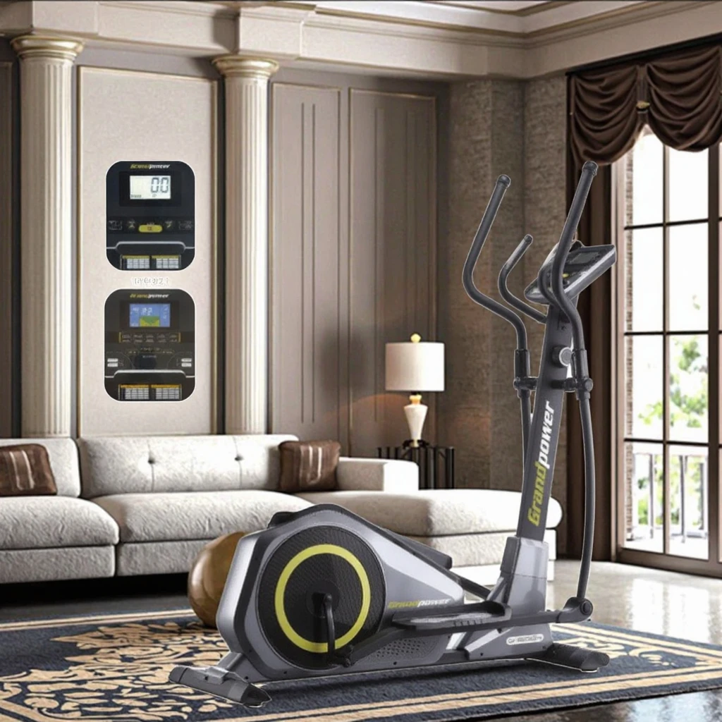 Luxury Home Gym Bike Elliptical Machine Fitness Equipment With Track Meter Space Walker & Fitness Wall Charts