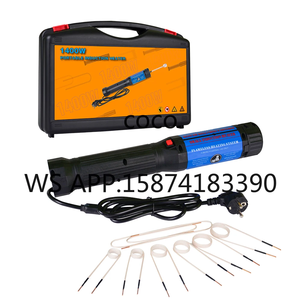 8 Coils Magnetic Induction Heater Kit, 110V/220V 1400W Portable Workshop Heating Equipment