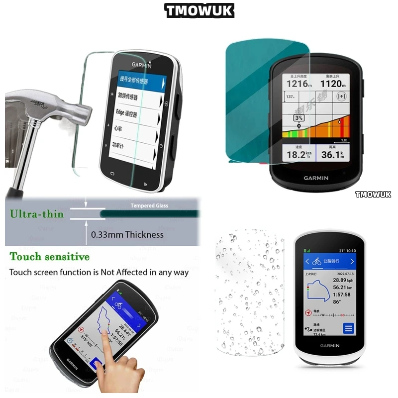 

For Garmin 820 530 1040 540: High-Clarity Tempered Glass, Defend Your Device Against Scratches.
