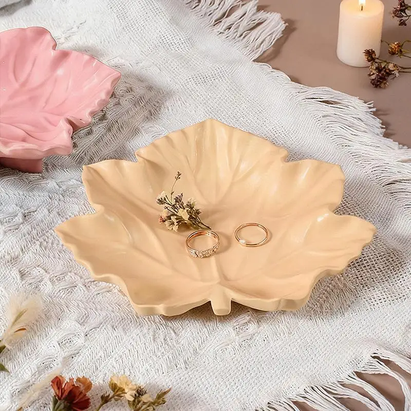 3D Leaf Ash Tray Resin Mold Silicone Tray Resin Casting Mold Jewelry Container Art For DIY Resin Coasters Cup Mats