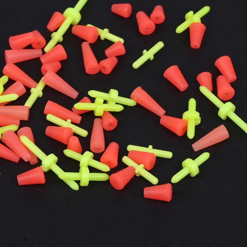 New 100Pcs/lot Rock Sea Fishing Anti Wind Bar Cara Rod Bobber Float Stoppers Fish Float Stoppers Tool Accessories Fishing Tackle