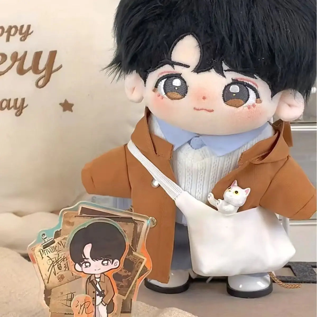 

Under The Skin Tv Peripheral Q Version Shen Yi 20cm Plush Doll Tan Jianci Cosplay Dress Up Cotton Doll Toys Fans Birthday Gifts