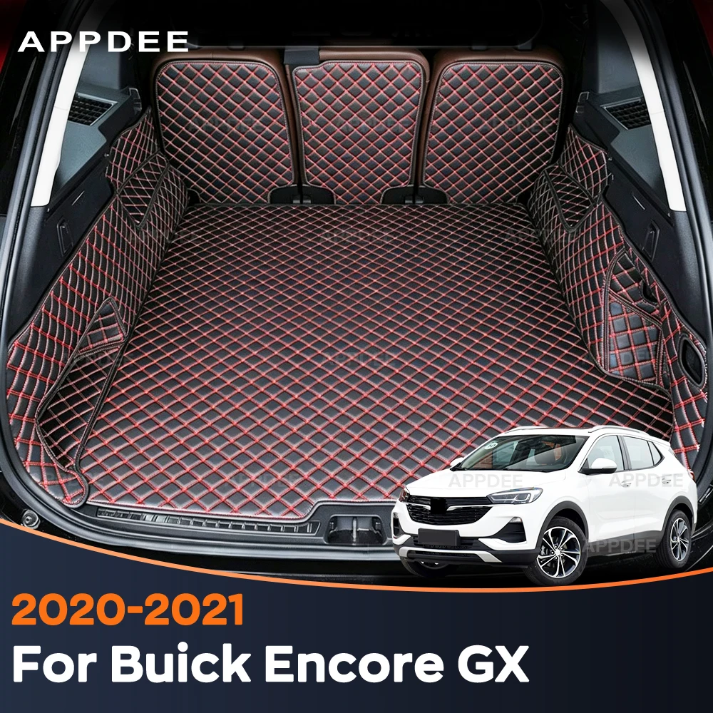 Car Trunk Mat For Buick Encore GX 2020-2021 Cargo Liner Leather Full Cover Waterproof Interior Accessories