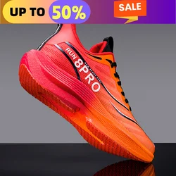 Men Running Sport Shoes Casual Marathon Carbon Plate AirCushion Breathable Womens Comfortable Athletic Training Fitness Sneakers