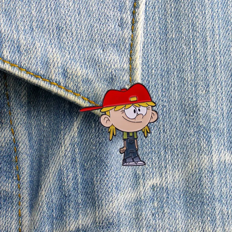 الكرتون لانا بصوت عال البيت المينا دبوس الكرتون فتاة بروش شارة لحقيبة الظهر موضة مجوهرات هدية #6