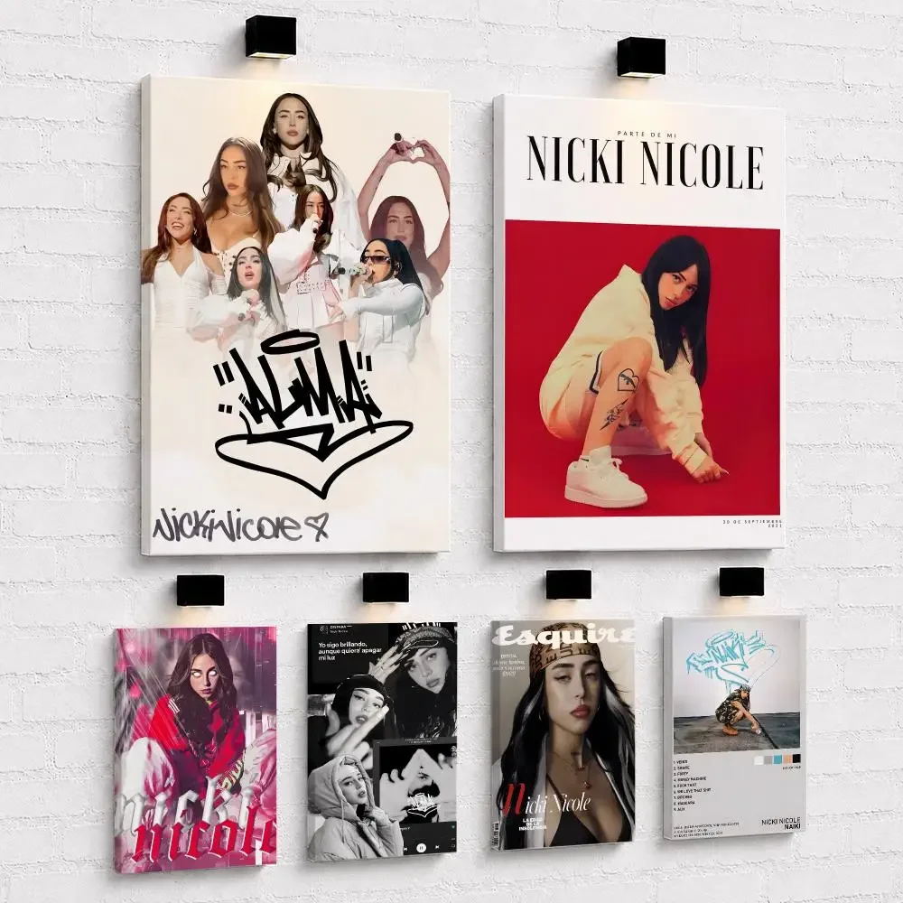 Popular Singer N-Nicki Nicole Painting Calligraphy Framed Canvas Wall Art Print | Modern Poster | Home Hallway Decor