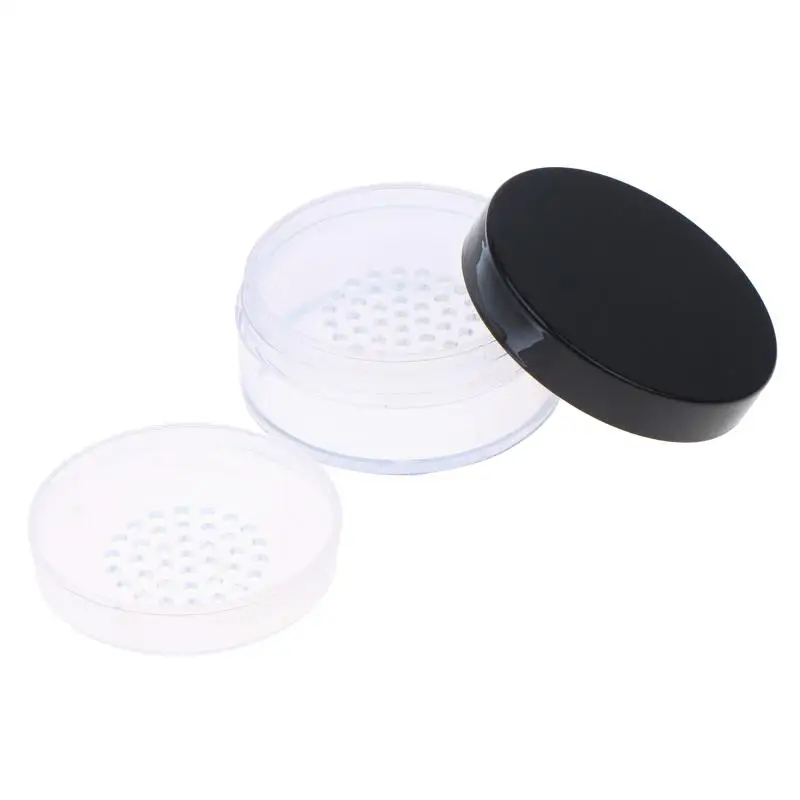 1 Stück Mini Tragbare Plastikbox 15g Nachfüllbare Pulver-Leerbox Handlicher Leertopf mit Sieb Reise-Make-up-Behälter Siebbehälter – Detail 4