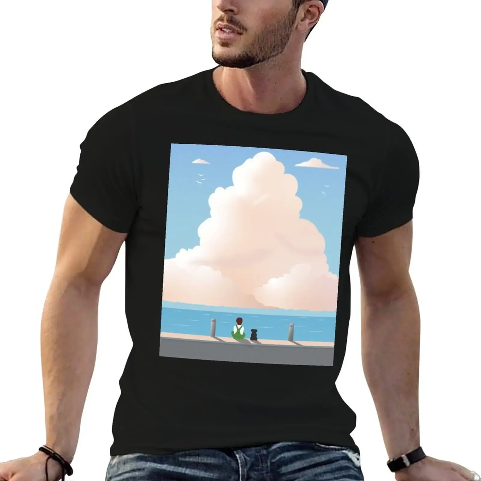 Ghibli Shore T-Shirt graphic t shirt vintage blacks sublime customs design your own mens graphic t-shirts funny