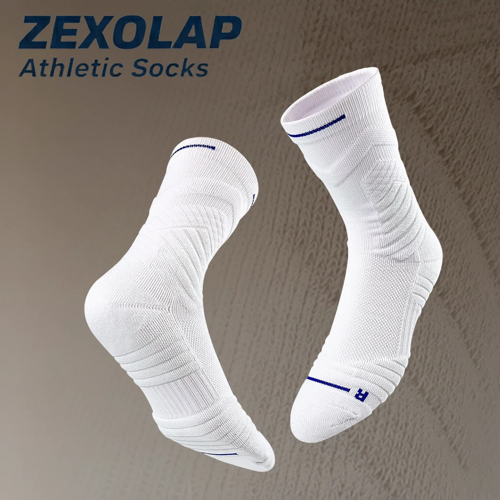

Pro Performance Sport Socks – Breathable, Cushioned, Anti-Slip for Running & Training,Thick athletic socks
