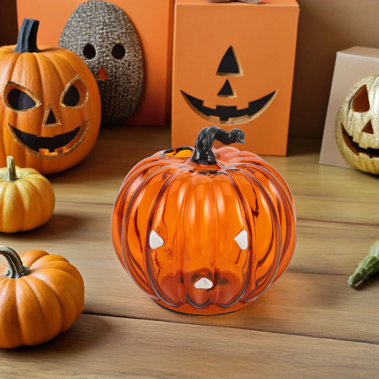 

450Ml Glass Pumpkin Cup - Unique Shaped Drinking Glasses for Wine Whiskey Juice Cocktail - Thanksgiving Day Party Cups Fall