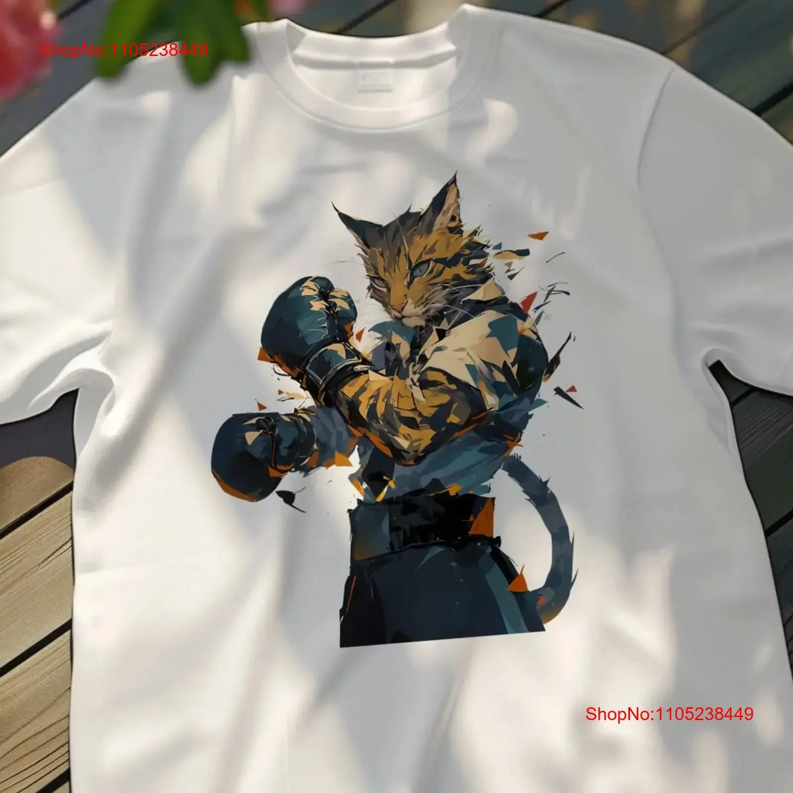 Bengal Cat Boxer T Shirt Wearing Boxing Gloves Unique Lover Apparel Fun Animal Design vintage Washed Stretched streetwear