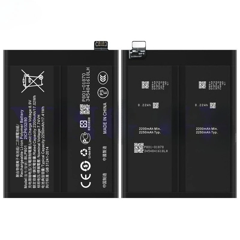 BLP801 for OPPO OnePlus 8t/1 + 8T/1 + 9R Phone Battery High Quality High Capacity Replacement Bateria Grade A Cell with Tools