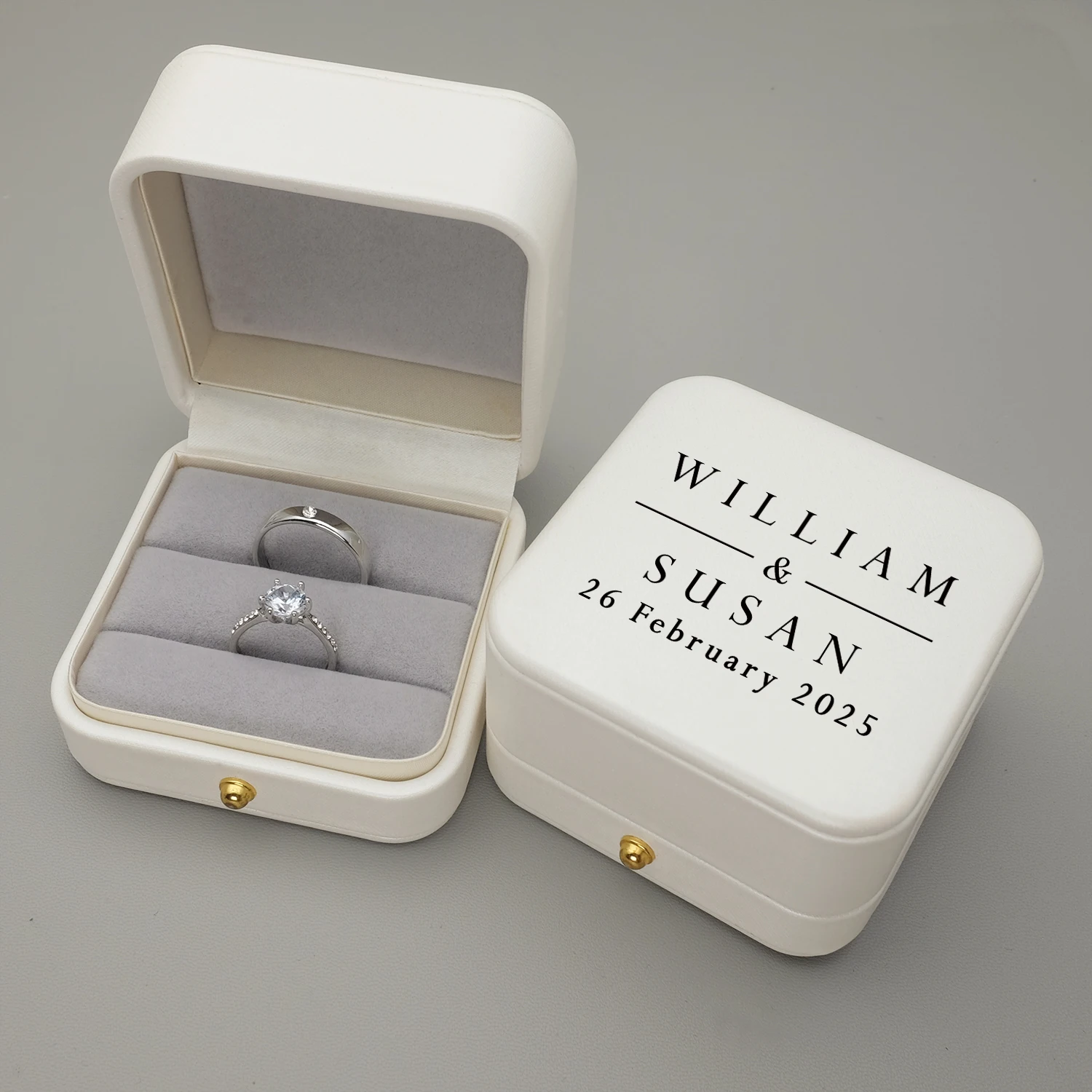 

Personalized Wedding Ring Box Custom Wedding Ring Box Ring Holder Proposal Box Engagement Box