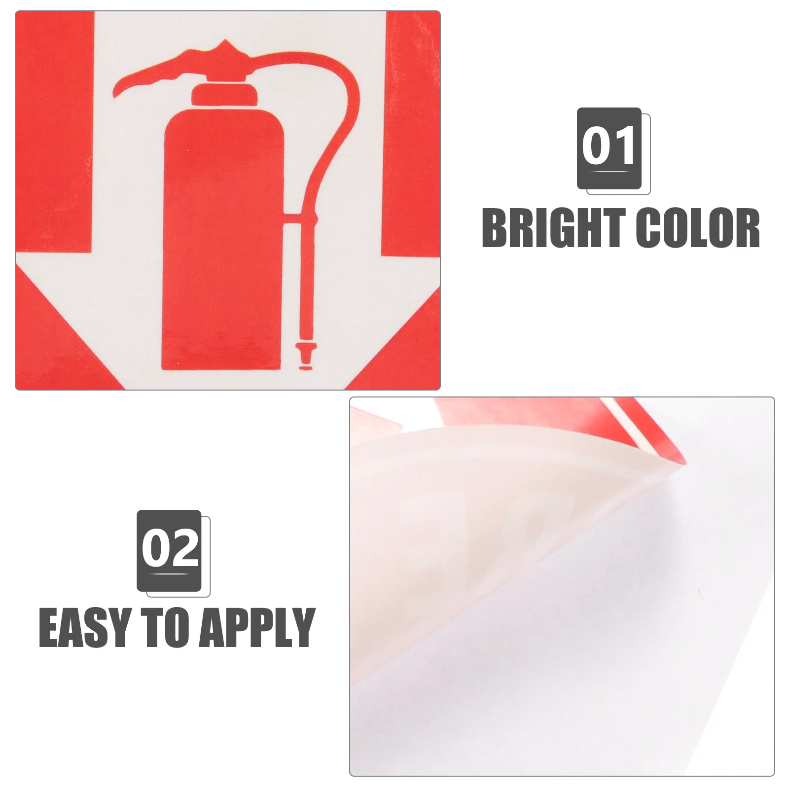 3 Pcs Fire Extinguisher Anti-scratch Sticker Stickers Waterproof 1100X1100X010CM The Pet Adhesive Sign