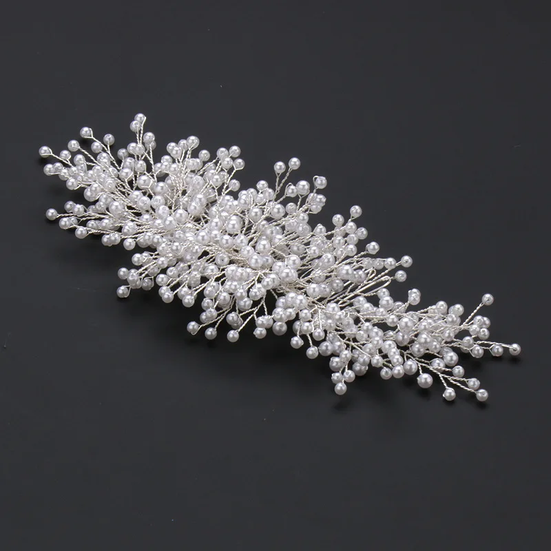 1 Piece DIY Pure Handmade Pearl Hair Comb Bridal Wedding Hairbands For Elegant Girls Bride Bridal Wedding Hair Accessories