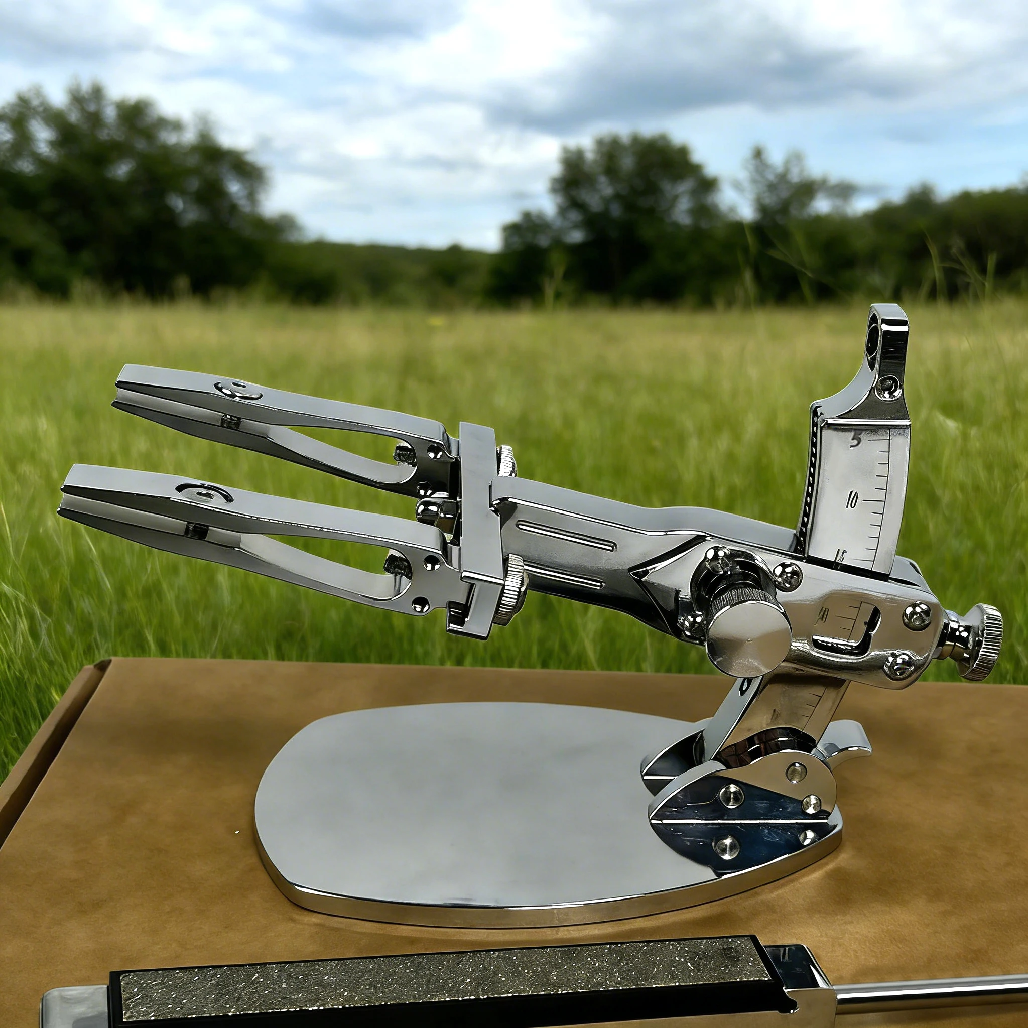 1 ensemble 360 °   Affûteur de couteaux professionnel à Angle fixe en aluminium, haute précision, cadre d'affûtage, meuleuse, outil d'affûtage