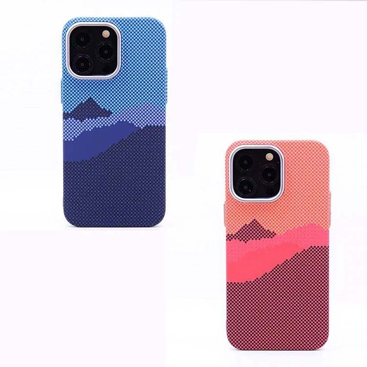 

2025 new Magsafe magnetic mobile phone case for iPhone15promax carbon fiber pattern ultra-thin anti-drop protective cover