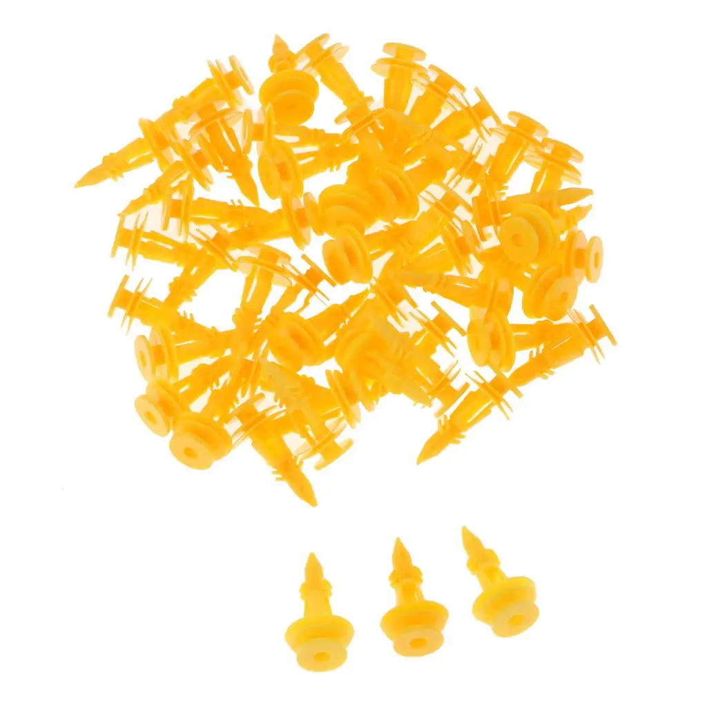 50x Jeep Grand Cherokee Laredo Chrysle Tail Yellow Door Panel Clip Retainer