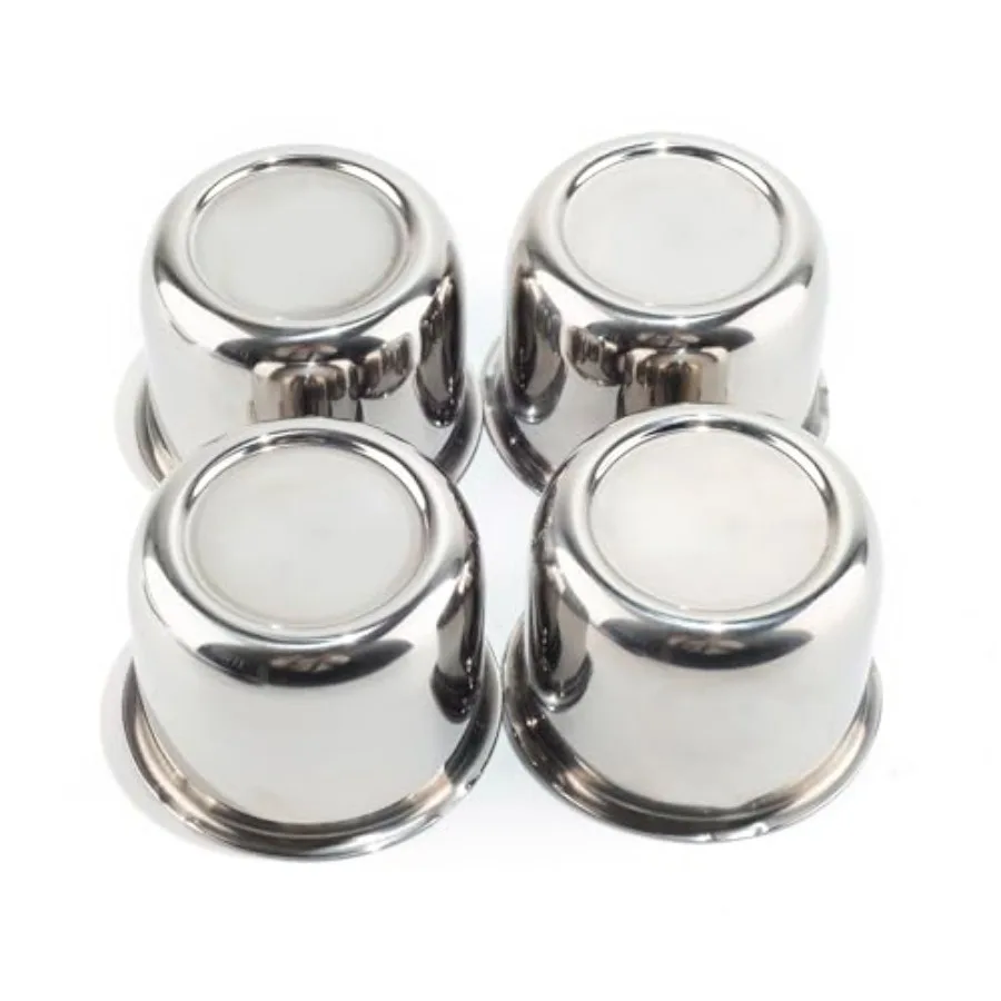 

Stainless Steel Push Through Center Caps 3.11" for Trailer Truck Rv Wheel Rims Chrome Trailer Hub Cap 2.35" Hight 4 PCS Wheel C