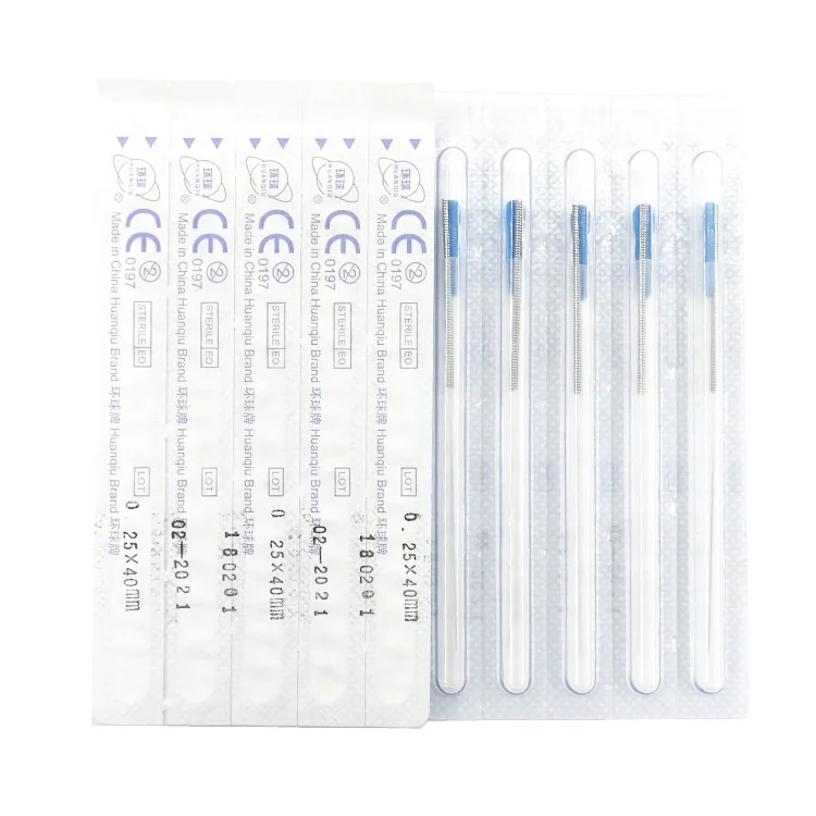 HUANQIU Brand Disposable Sterile Stainless Steel Dry Needling Acupuncture Needles One Needle One Tube 100pcs