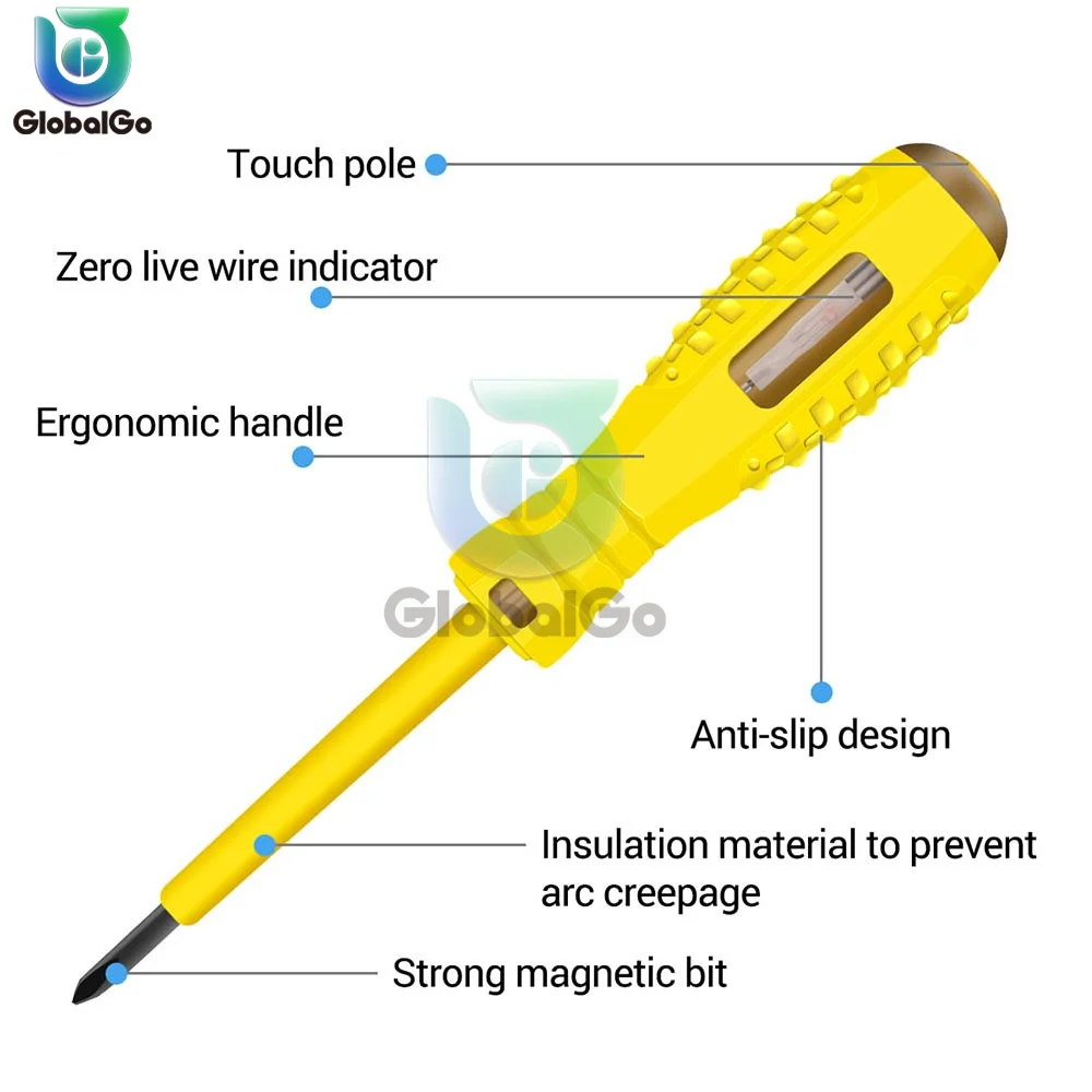 Voltage Detector Test Pen Induced Electric Screwdriver Probe Zero Live Wire Detection Sensor Household Tester