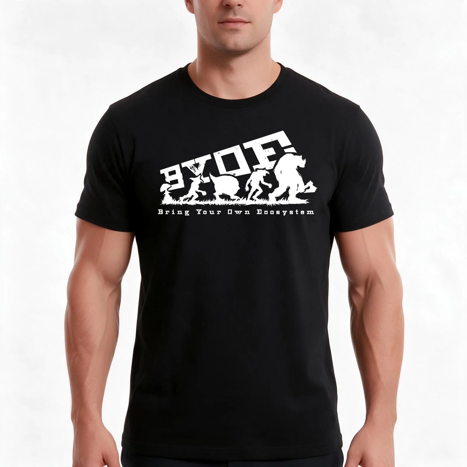 WAAAGH! Brink Your Own Ecosystem - WHITE T-Shirt, Summer Casual Cotton Tee, Oversized Streetwear Tops, Vintage Graphic Print