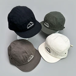 Sombreros de béisbol con bordado de letras de montaña para hombres y mujeres, gorras Snapback de alero corto, sombrilla transpirable, gorras versátiles, moda japonesa, nuevo