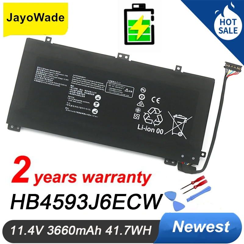 

HB4593J6ECW Battery For Huawei MateBook 13 2020 WRT-W19 WX9 W29 i7 HN-W19L W19R WRT-W09 W19L Notebook 11.4V 3660mAh HB4593J6ECW