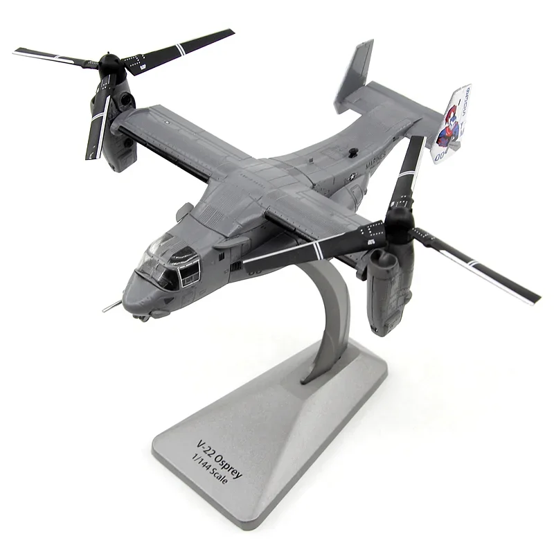 Diecast 1/144 Scale AF1 United States Navy MV-22B Osprey Tilt-rotor Transport V22 Alloy Aircraft Model Collection Toy Gift