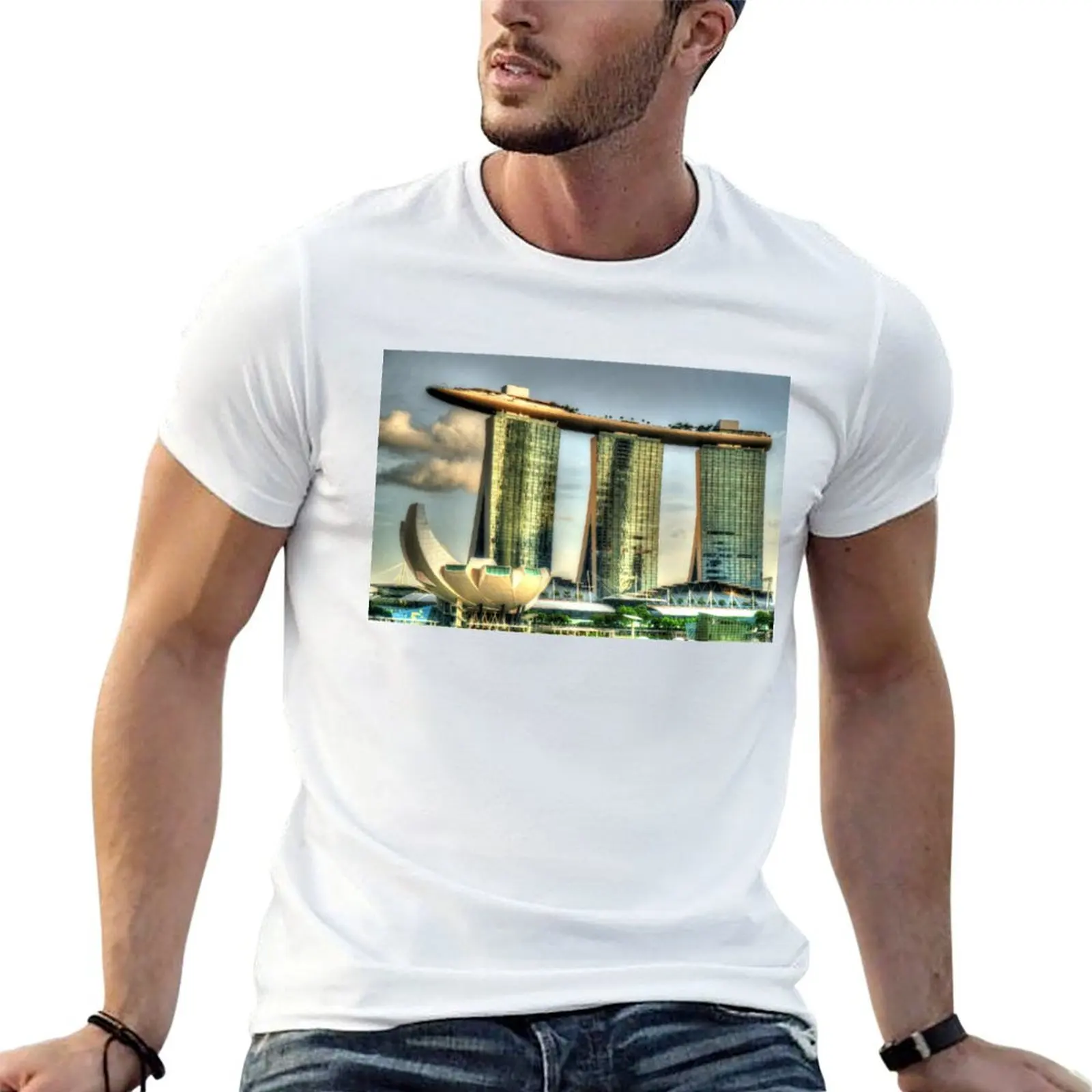 Marina Bay Sands T-Shirt plus size tops quick-drying slim fit t shirts for men