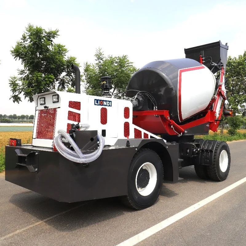 High Power Hydraulic Concrete Mixer Truck Mobile Self Loading For Infrastructure Sites