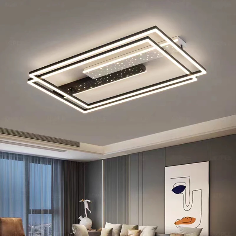 Plafonnier LED au design moderne luxueux, luminaire décoratif d'intérieur, idéal pour un salon, une chambre à coucher ou une cuisine