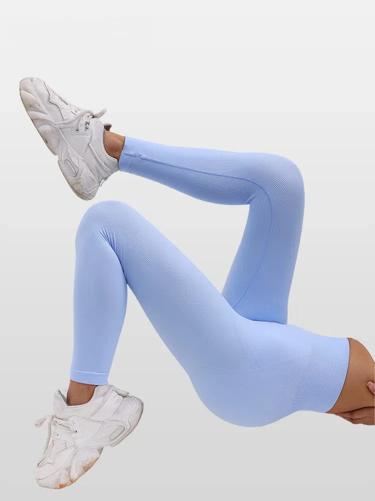 Nahtlose Yoga-Leggings für Damen, weich und dehnbar, hohe Taille, atmungsaktiv, Workout, Röhrenhose, Activewear-Leggings